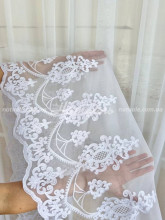 Тюль-бамбук вышитый Ирен белый