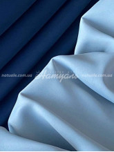 Шторы на метраж блекаут Твин сапфировый+голубовато-серый