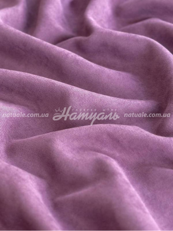 Шторы на метраж микровелюр Лофт фиалковые