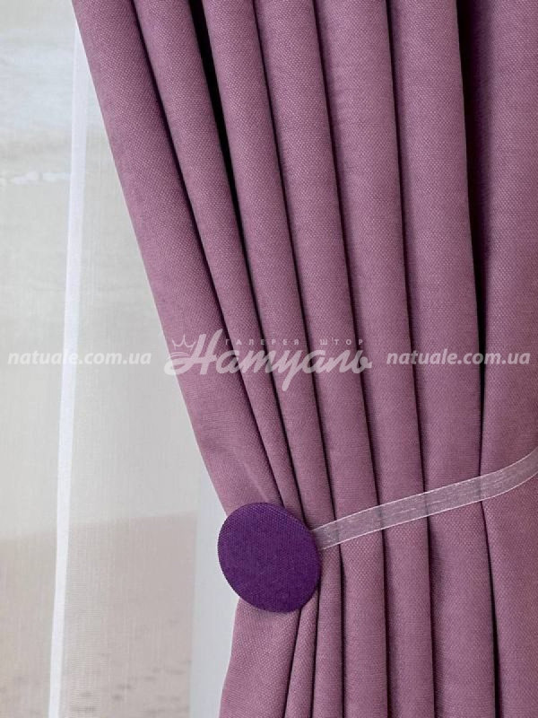 Шторы на метраж микровелюр Лофт фиалковые