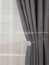 Комплект штор Микровелюр серый 150х270, 2 шт.