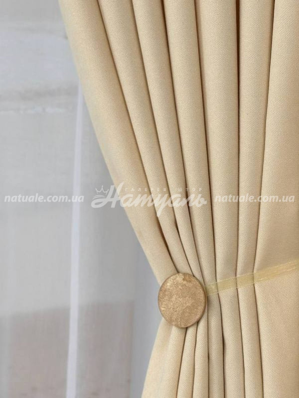 Шторы на метраж микровелюр Лофт шампань