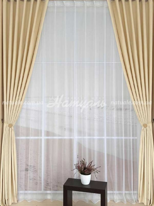 Шторы на метраж микровелюр Лофт шампань