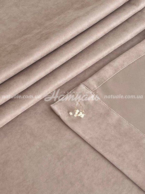 Шторы на метраж микровелюр Лофт латте