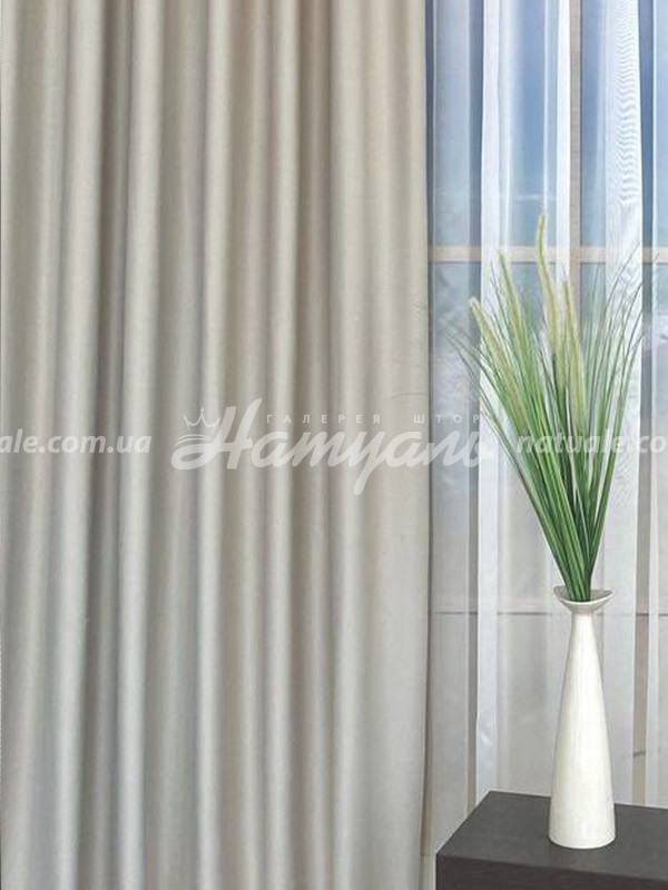 Шторы на метраж меланж Европа зефирные