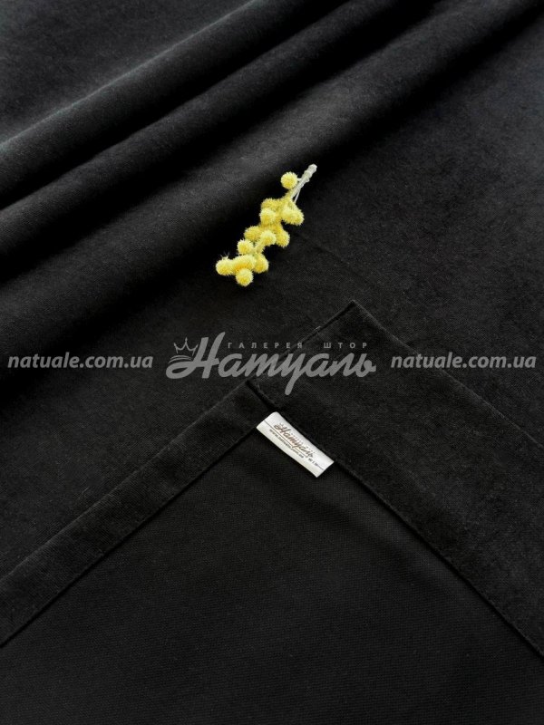 Шторы на метраж микровелюр Лофт черные