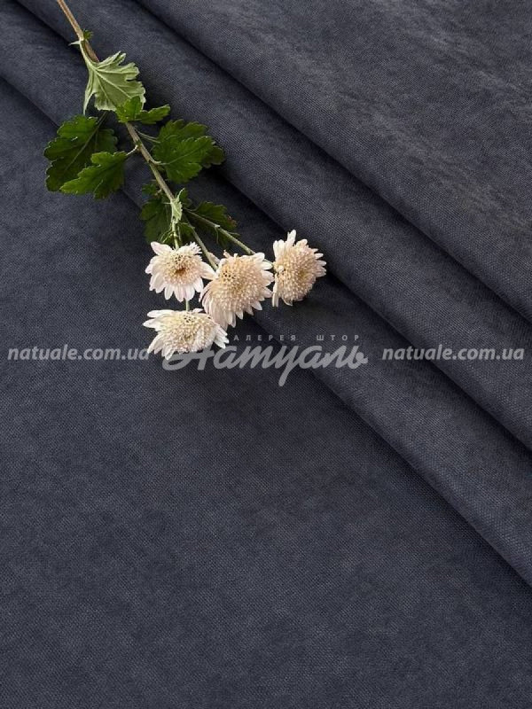 Шторы на метраж микровелюр Лофт антрацит