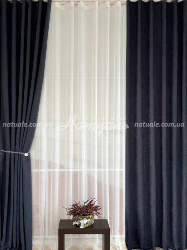 Шторы на метраж микровелюр Лофт антрацит