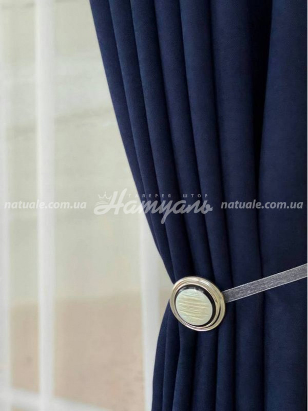 Шторы на метраж микровелюр Лофт сапфировые
