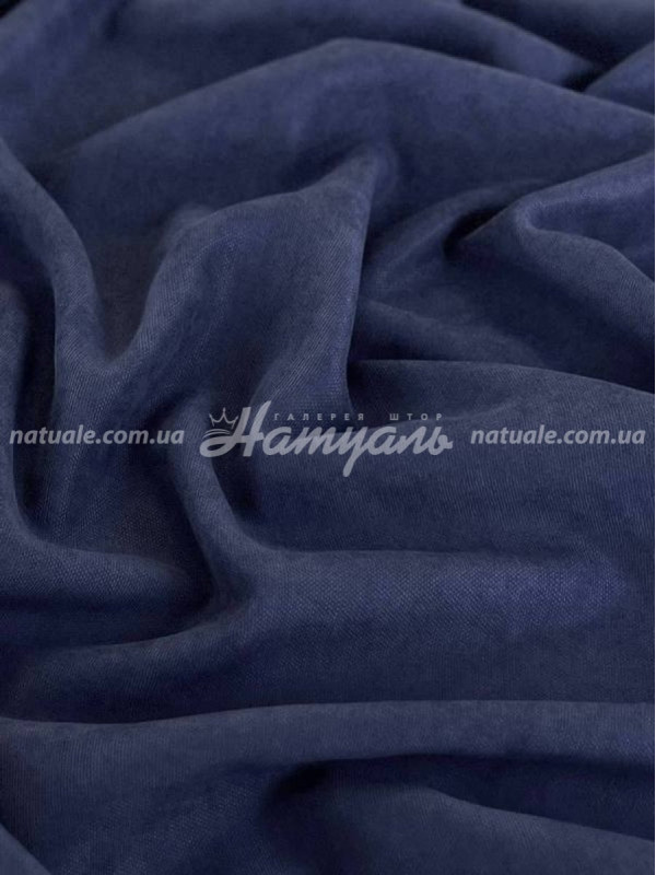 Шторы на метраж микровелюр Лофт синие