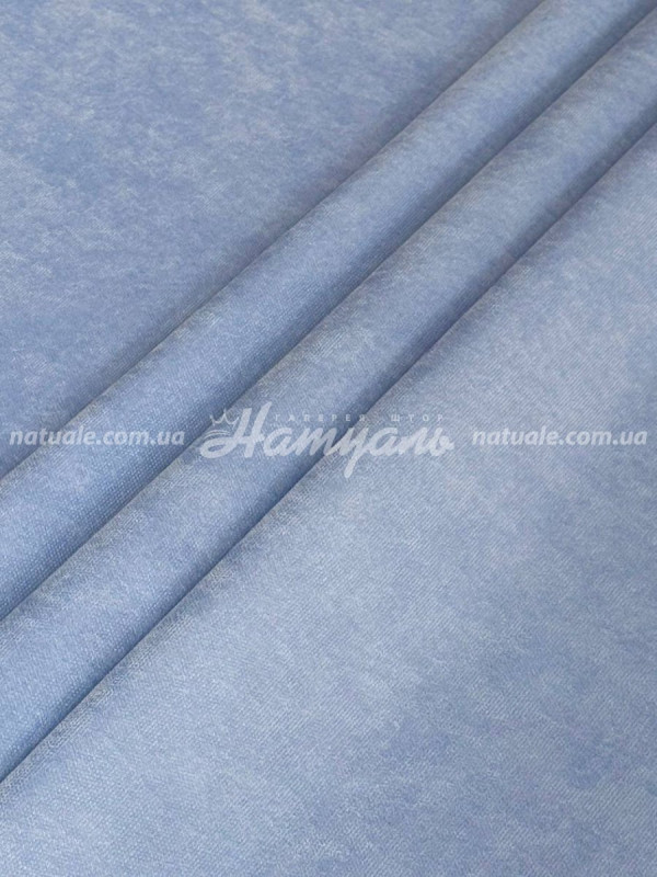 Шторы на метраж микровелюр Лофт голубые