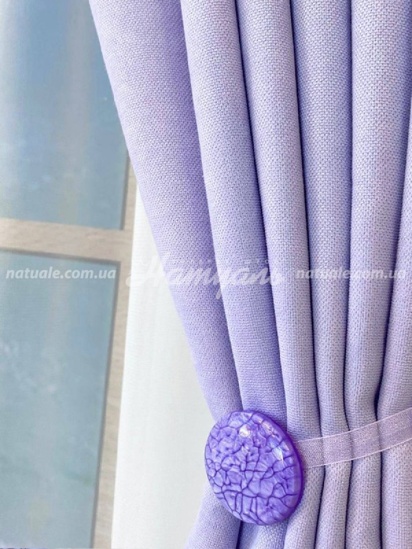 Шторы на метраж микровелюр Лофт сиреневые