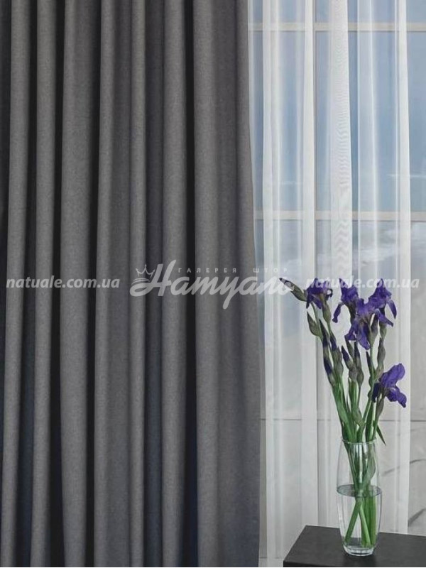 Шторы на метраж меланж Европа маренго