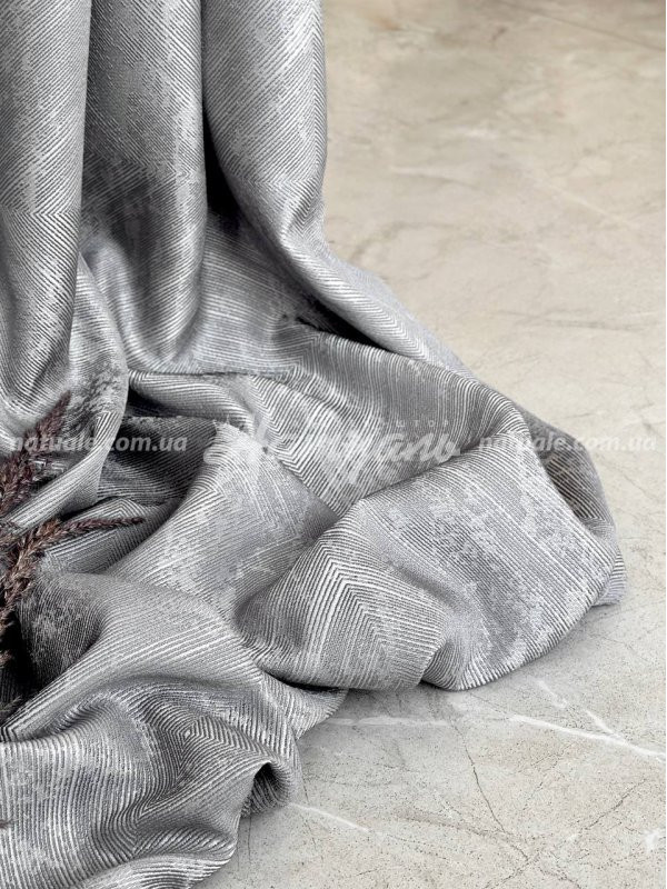 Шторы на метраж жаккард Швеция серые