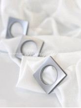 Люверс для штор и тюля Квадро ∅35 мм хром матовый