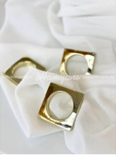 Люверс для штор и тюля Квадро ∅35 мм золотистый