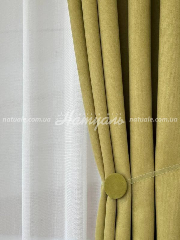 Шторы на метраж Микровелюр Лофт грушевеы