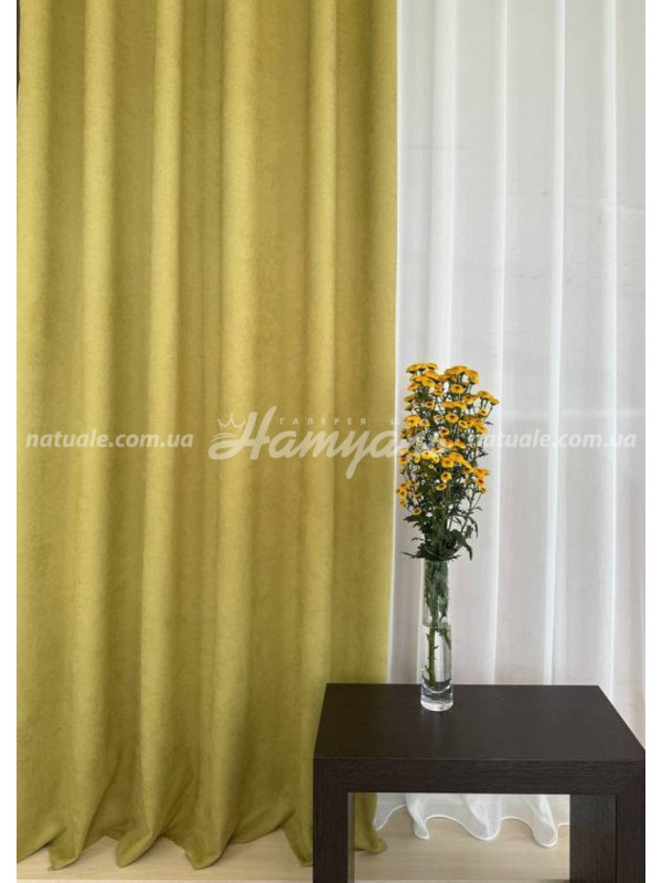 Шторы на метраж Микровелюр Лофт грушевеы