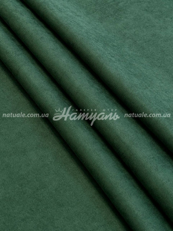 Шторы на метраж микровелюр Лофт зеленые