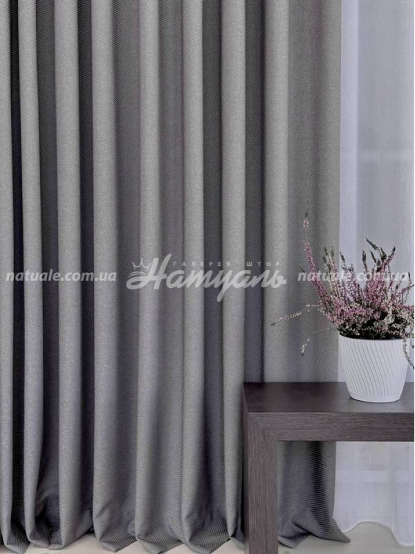 Шторы на метраж  меланж Люксембург серые