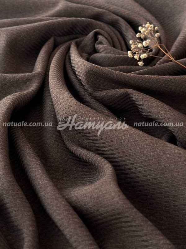 Шторы на метраж меланж Люксембург молочный шоколад