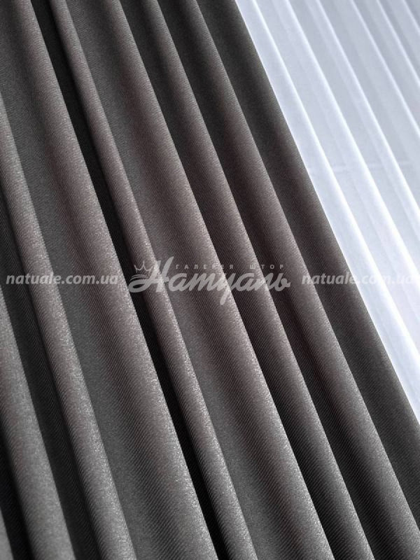 Шторы на метраж меланж Люксембург торфяные