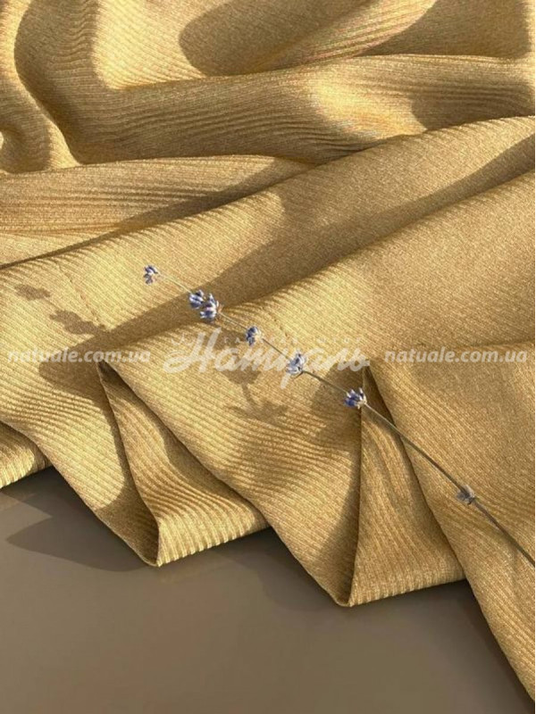Шторы на метраж меланж Люксембург горчичные