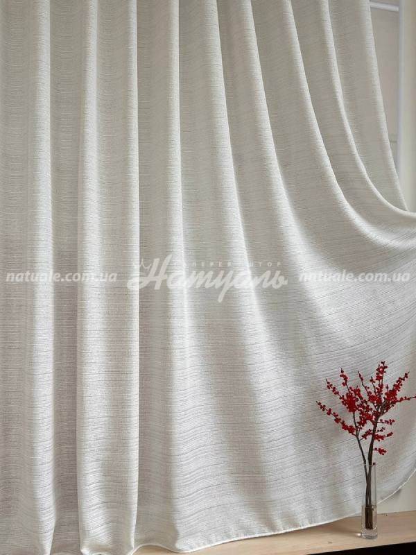 Гардины на метраж лен Данхил молочные