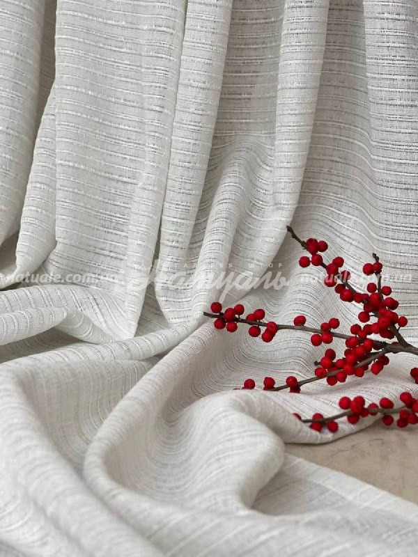 Гардины на метраж лен Данхил молочные