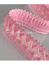 Тесьма для штор и тюля Лола 10 мм розовая