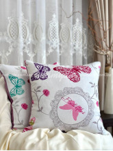 Наволочка декоративная комбинированная Бабочки Прованс