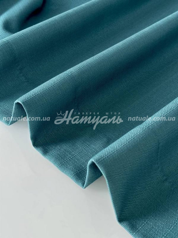 Шторы на метраж лен Сиетл изумрудные