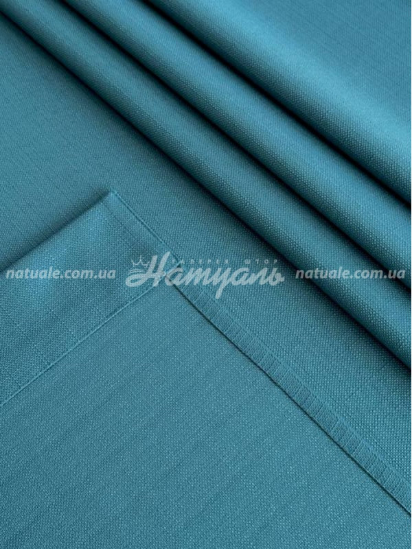 Шторы на метраж лен Сиетл изумрудные