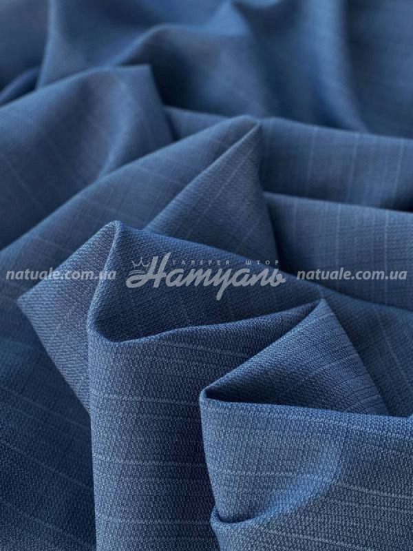Шторы на метраж Лен Непал синие
