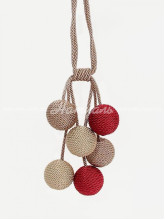 Подхват декоративный для штор Шары цветные беж+марсалла+золотистый