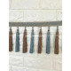 Бахрома для штор та тюлю синій+беж