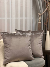 Наволочка декоративная однотонная Бархат-Микс Какао