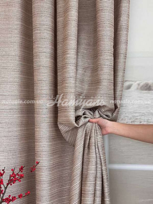 Гардины на метраж лен Данхил мокко