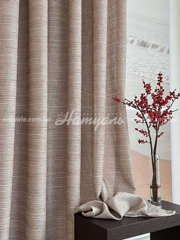 Гардины на метраж лен Данхил мокко