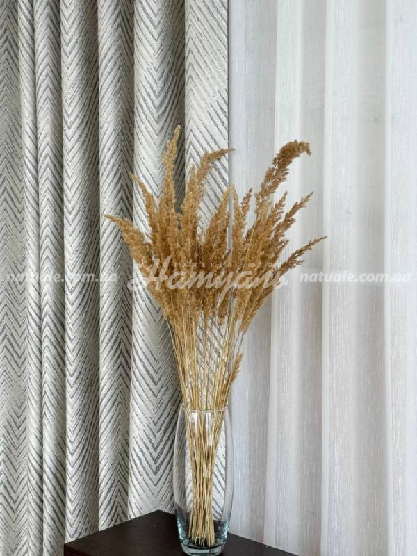 Шторы на метраж жаккард тисненый Монтана овсяный+графит