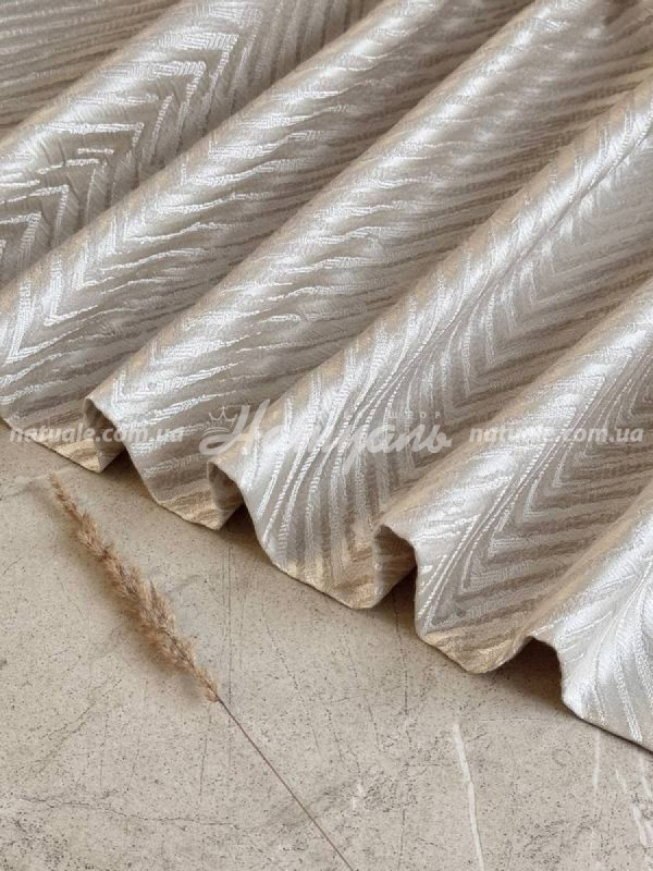 Шторы на метраж жаккард тисненый Монтана бежевые