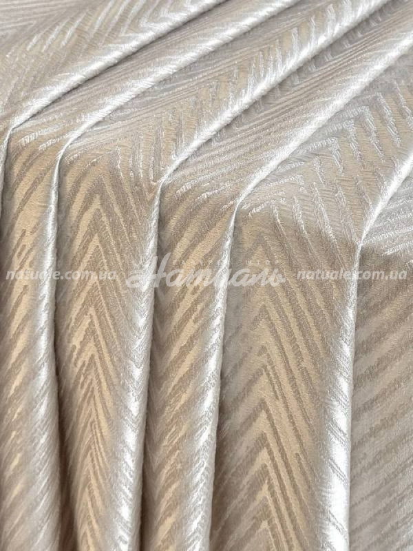 Шторы на метраж жаккард тисненый Монтана бежевые