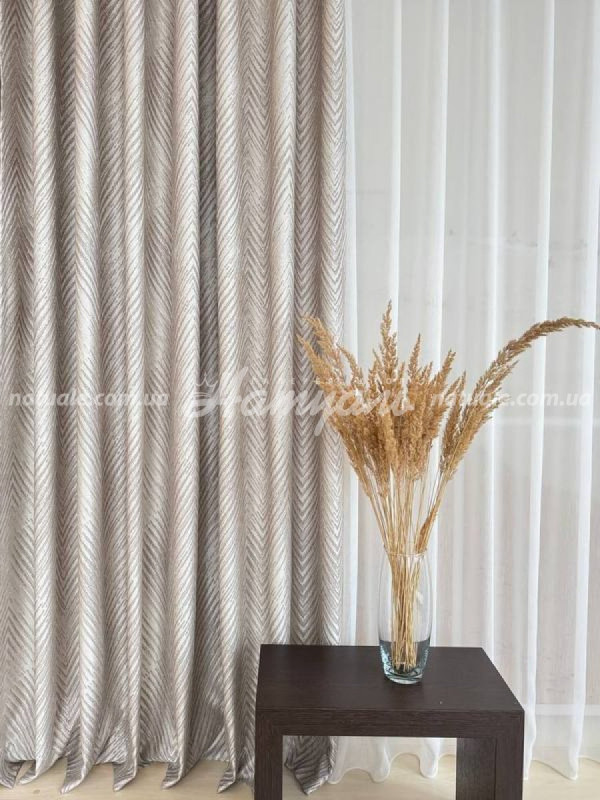 Шторы на метраж жаккард тисненый Монтана каппучино
