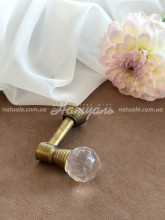 Держатель для штор и тюля Шар кристалл античное золото