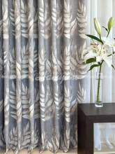 Шторы на метраж лен Флер серые