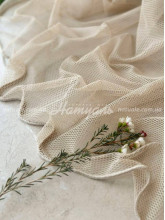 Тюль-сетка матовая плетенная Соты кофе