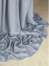 Гардины на метраж лен Фиджи сероголубые