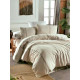 Постельный комплект полуторный ARYA Natural Stone Washed хлопок 160х220см беж-оливка