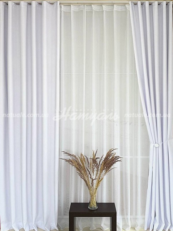 Шторы на метраж микровелюр Лофт белые