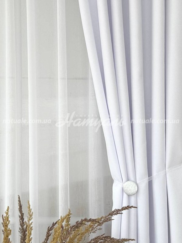 Шторы на метраж микровелюр Лофт белые